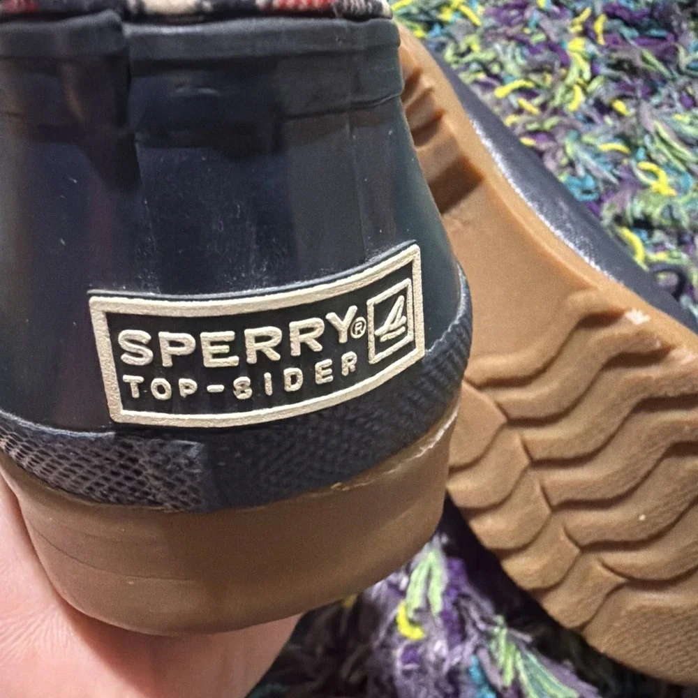 Sperry Top-Sider Women's Size 11 M Navy/Red Rubber Waterproof Duck Shoes Low Top